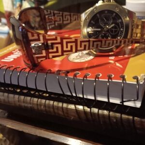 His And Hers Versace Sun Shades Men Versace Watch With Long Band..